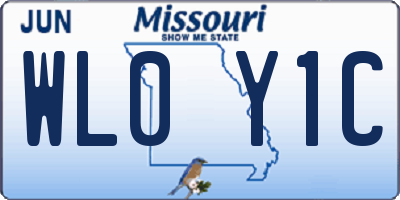 MO license plate WL0Y1C