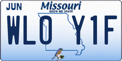 MO license plate WL0Y1F
