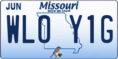 MO license plate WL0Y1G