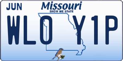 MO license plate WL0Y1P