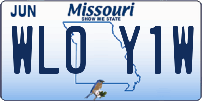 MO license plate WL0Y1W