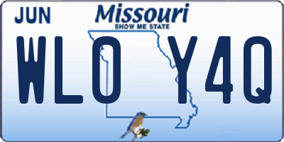 MO license plate WL0Y4Q