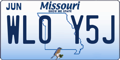 MO license plate WL0Y5J