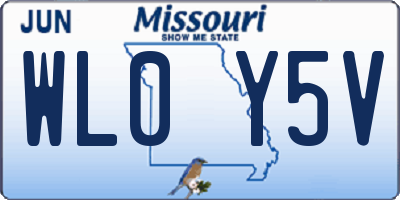 MO license plate WL0Y5V