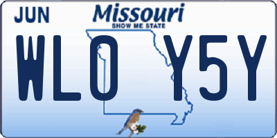 MO license plate WL0Y5Y