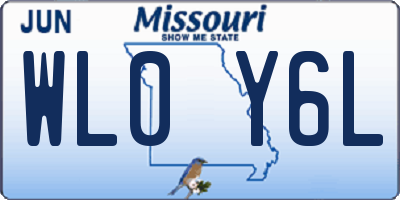 MO license plate WL0Y6L