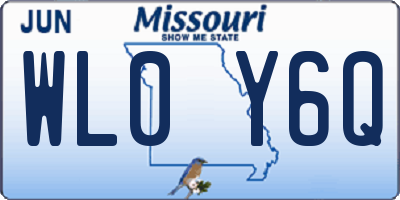 MO license plate WL0Y6Q
