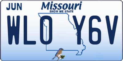 MO license plate WL0Y6V