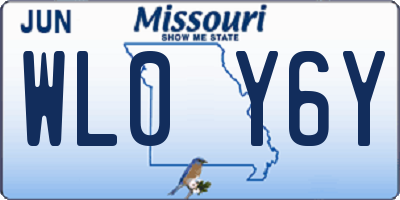 MO license plate WL0Y6Y
