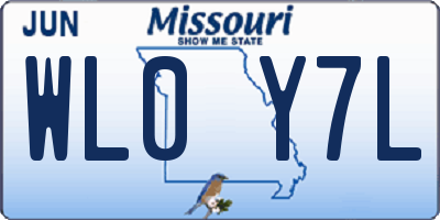 MO license plate WL0Y7L