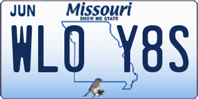 MO license plate WL0Y8S