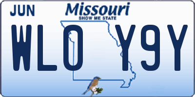 MO license plate WL0Y9Y