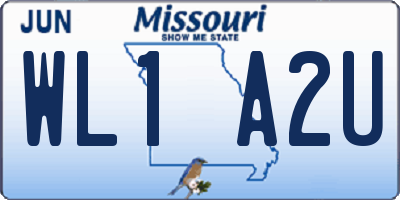 MO license plate WL1A2U