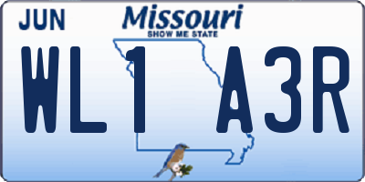 MO license plate WL1A3R