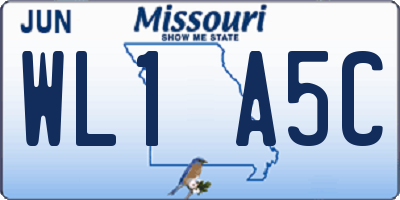 MO license plate WL1A5C