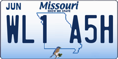 MO license plate WL1A5H