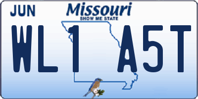 MO license plate WL1A5T
