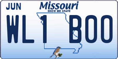 MO license plate WL1B0O