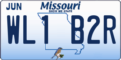 MO license plate WL1B2R