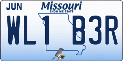 MO license plate WL1B3R