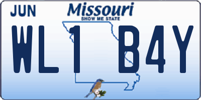 MO license plate WL1B4Y