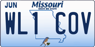 MO license plate WL1C0V
