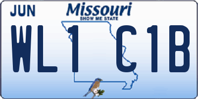 MO license plate WL1C1B