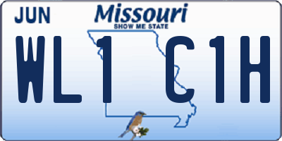 MO license plate WL1C1H