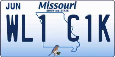 MO license plate WL1C1K