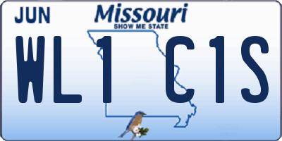 MO license plate WL1C1S