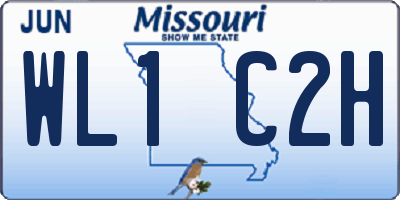 MO license plate WL1C2H