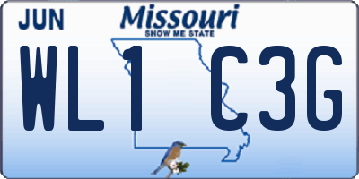 MO license plate WL1C3G