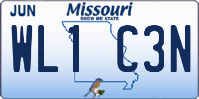 MO license plate WL1C3N