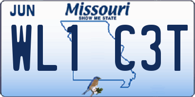 MO license plate WL1C3T