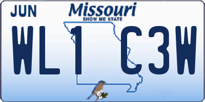MO license plate WL1C3W