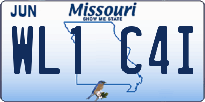 MO license plate WL1C4I
