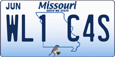 MO license plate WL1C4S