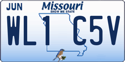 MO license plate WL1C5V