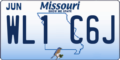 MO license plate WL1C6J