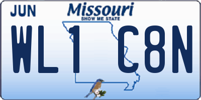 MO license plate WL1C8N