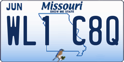 MO license plate WL1C8Q