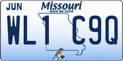 MO license plate WL1C9Q