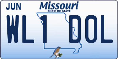 MO license plate WL1D0L