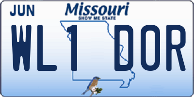 MO license plate WL1D0R