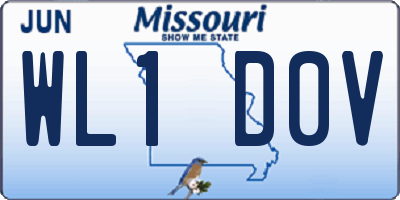 MO license plate WL1D0V