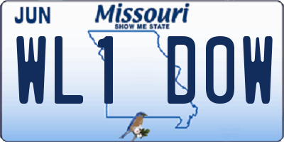 MO license plate WL1D0W