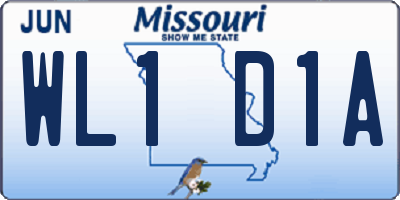 MO license plate WL1D1A