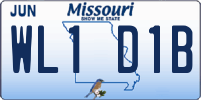 MO license plate WL1D1B