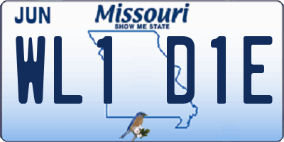 MO license plate WL1D1E