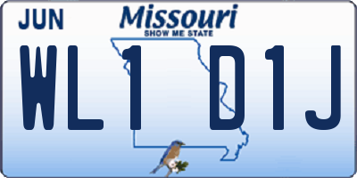MO license plate WL1D1J